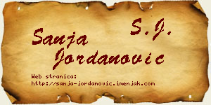 Sanja Jordanović vizit kartica